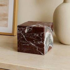 Interiors by Premier Marble Cube Ornament,Durable & Long-lasting Clear Cube Ornament, Easy to Clean Marble Ornament