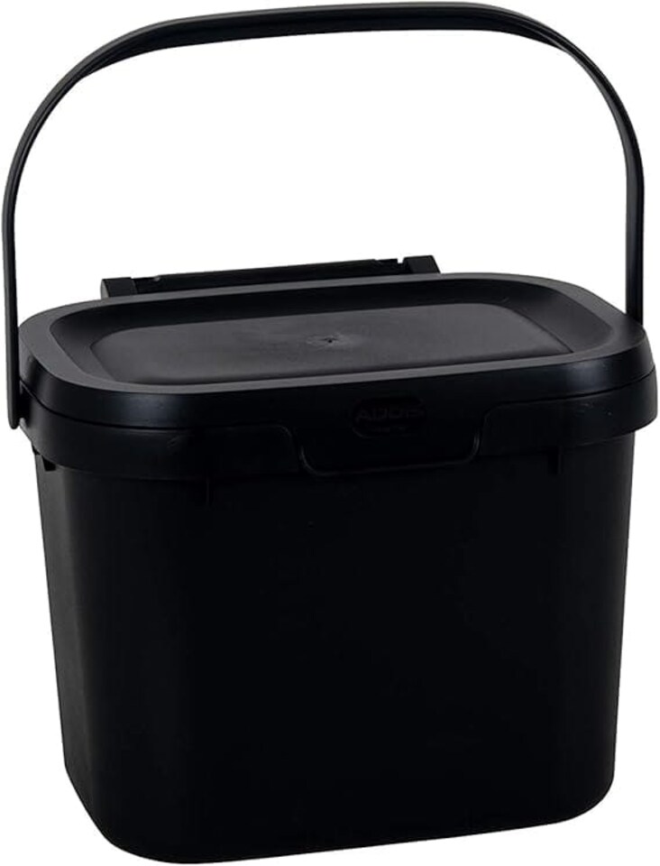image 1 of Black Compost Caddy Bin, 4.5L N/A