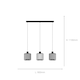 image 4 of EGLO Ginestrone-Z Black Steel RGB 3 Light Pendant