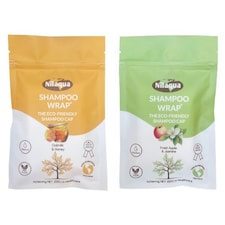 Nilaqua NO Rinse Shampoo Wrap the World's First Biodegradable Shampoo Cap Biodegradable Bamboo Waterless Hair Wash for Elderly Pleasant Fragrance Fresh Apple & Jasmine + Oatmilk & Honey 1pack