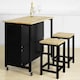 image 2 of SoBuy FKW74-SCH,Kitchen Storage Trolley with 2 Drawers & 2 Shelves | Black | Black