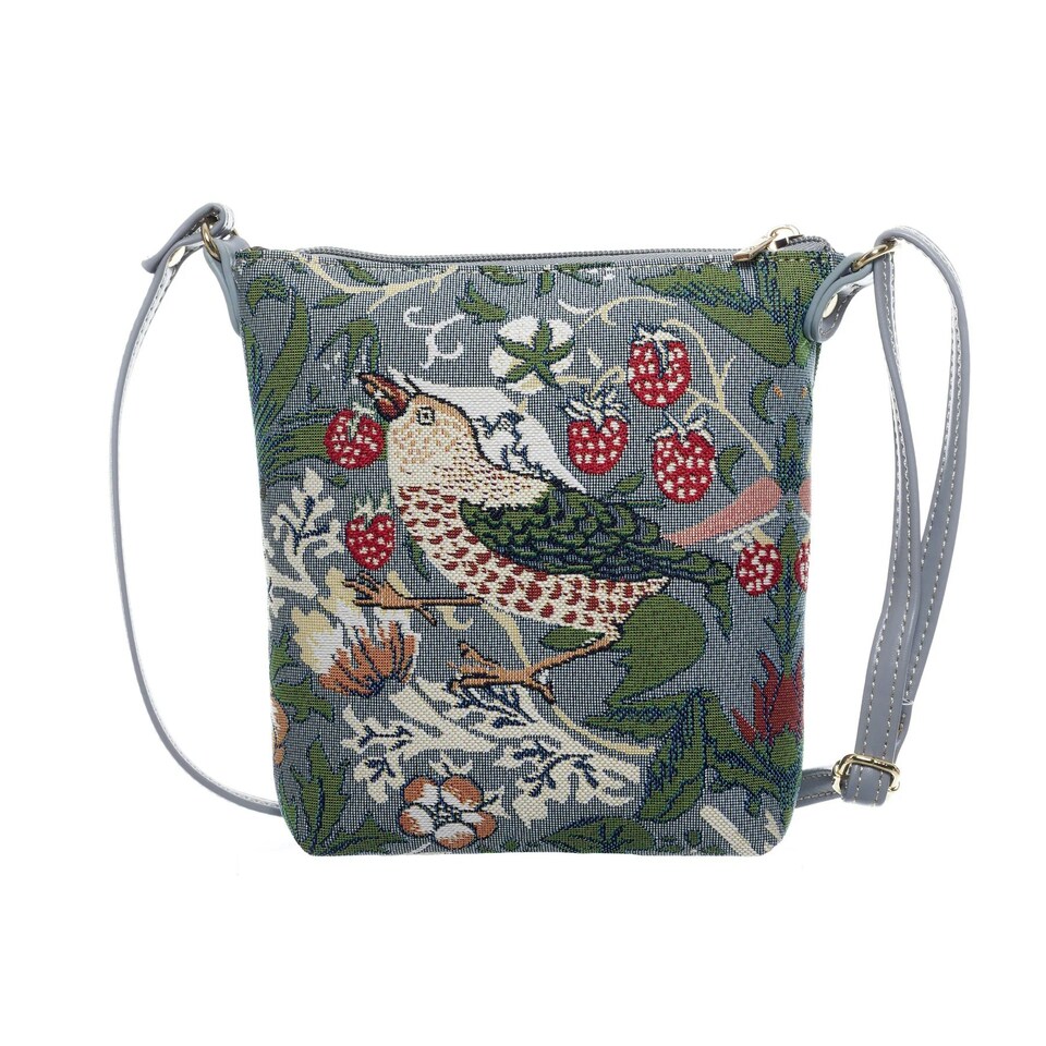 image 1 of Signare Sling Bag Strawberry Thief Grey | Grey