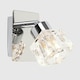 image 2 of ValueLights Ritz Ice Cube Pair of Silver Indoor Wall Spotlight