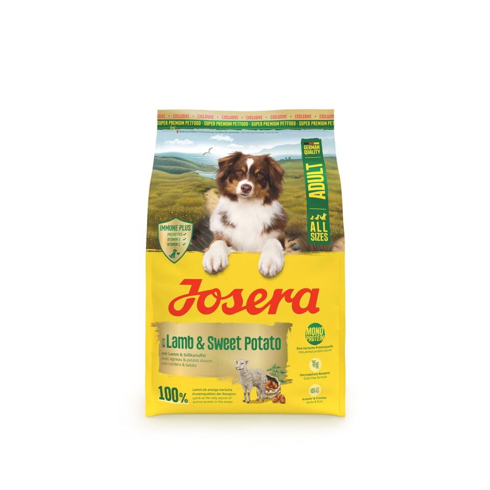 image 1 of Josera Adult Lamb & Sweet Potato complete dry food | All breed sizes | Grain-free | Single animal protein | Immune Plus | Herbs & fruits | 3kg