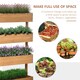 image 3 of Outsunny Raised Garden Bed Wooden Plant Stand Orange