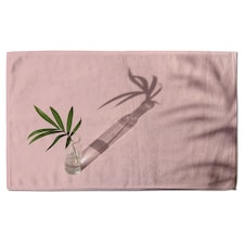 Botanical leaf on pink Designer Bath Towel | Multi