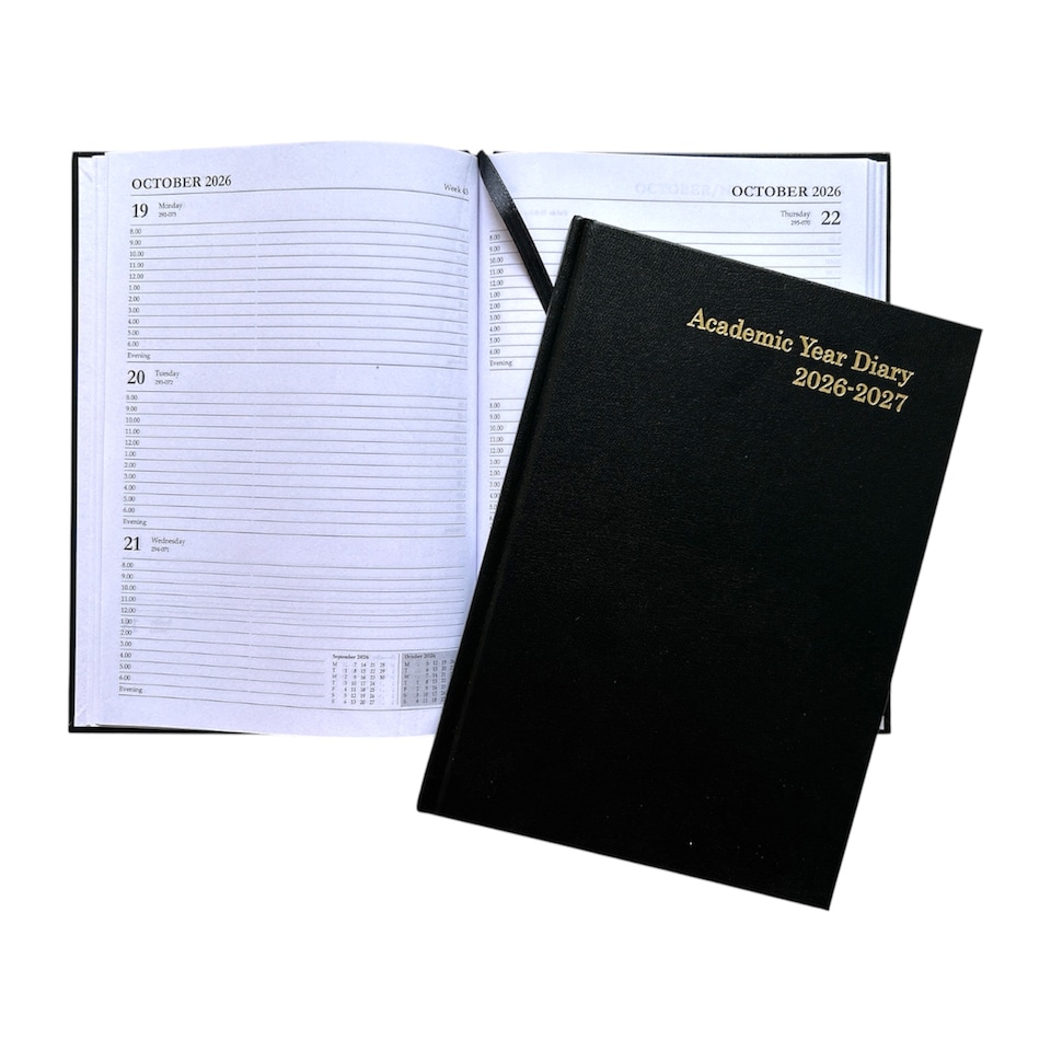 image 1 of Janrax 2026-2027 A5 Week To View Black Academic Diary