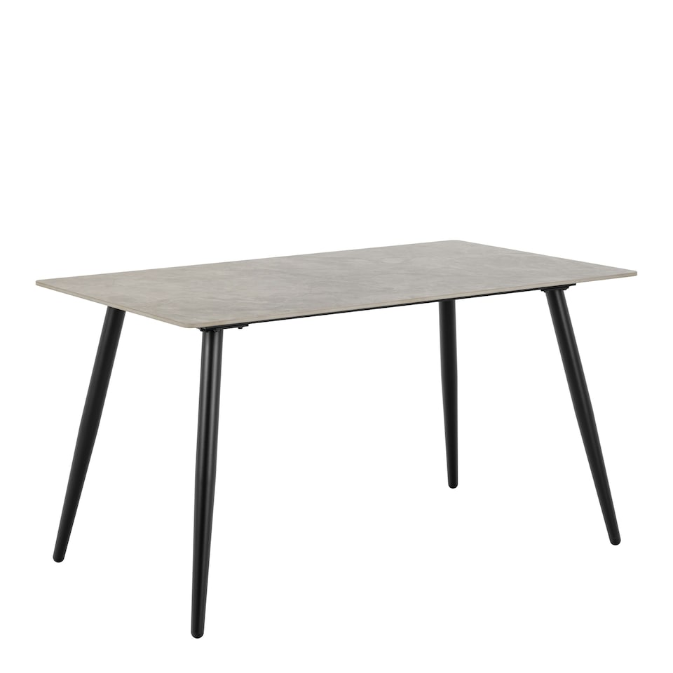 image 1 of Wicklow Rectangular Dining Table in Grey/Black