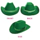 image 5 of Pack of 1 Green Star Studded Cowboy Hat & Feather Boa Green | One Size