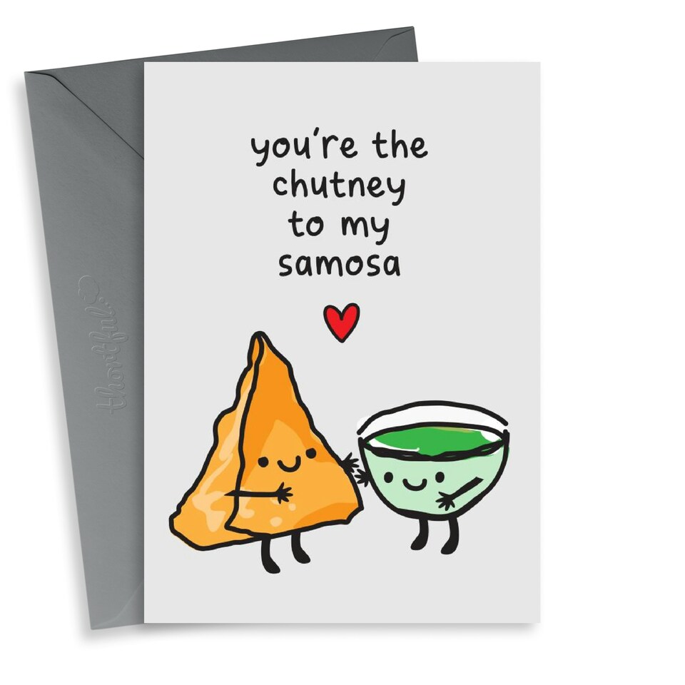 image 1 of Cute Chutney To My Samosa Valentine's Day Card