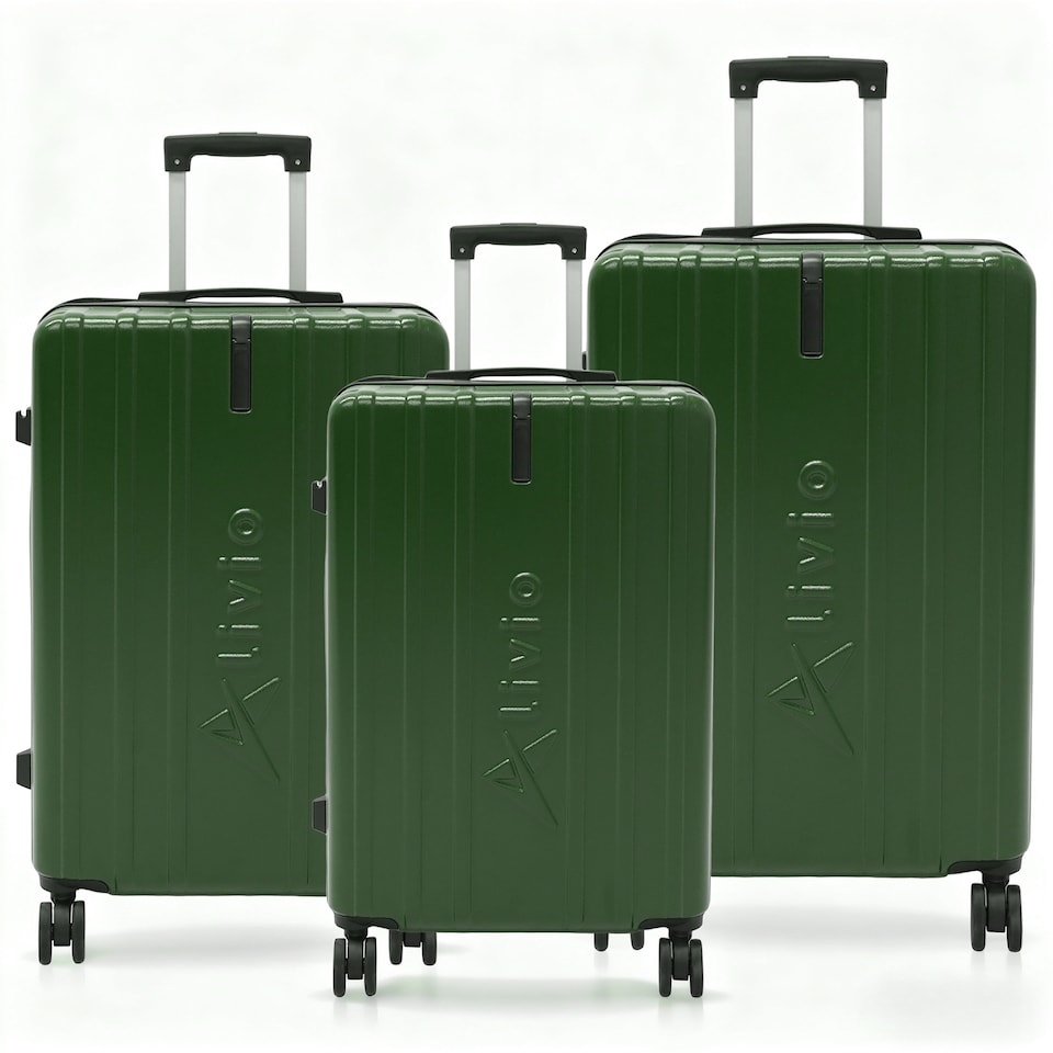 image 1 of Alivio Lightweight Expandable Hard Shell Suitcase with Spinner Wheels (Green)