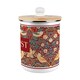 image 7 of Strawberry Thief Compost Caddy - Metal 2L Red Decorative Kitchen Food Waste Bin