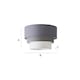 image 7 of ValueLights Aztec 3 Tier Grey Fabric Ceiling Light Shade and Bulb