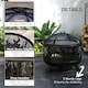 image 6 of Outsunny Metal Firepit Bowl Outdoor 2-In-1 Round Fire Pit with Lid, Grill, Poker, Handles for Garden, Camping, BBQ, Bonfire, Wood Burning Stove, 61.5 x 61.5 x 52cm, Black