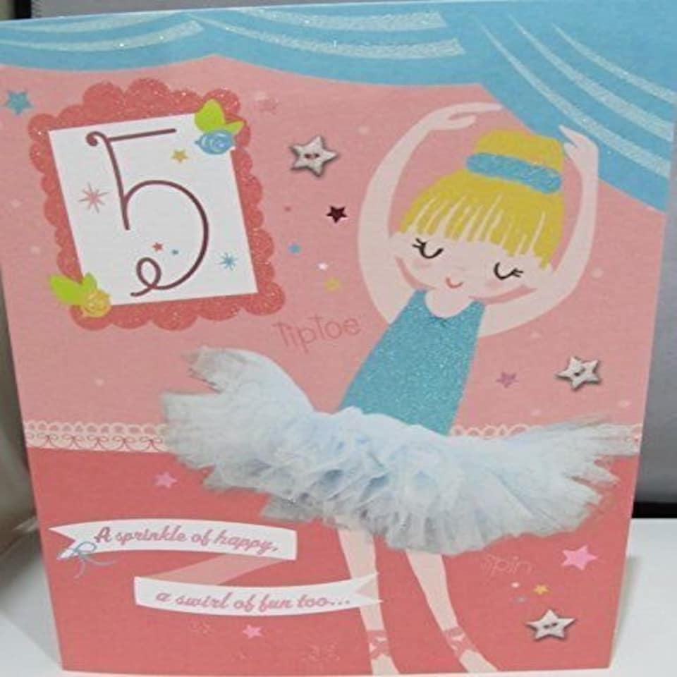 image 1 of Age 5 Ballet Birthday Card Generic