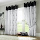 image 3 of Tahiti Eyelet Curtains - Black - 142cm x 183cm