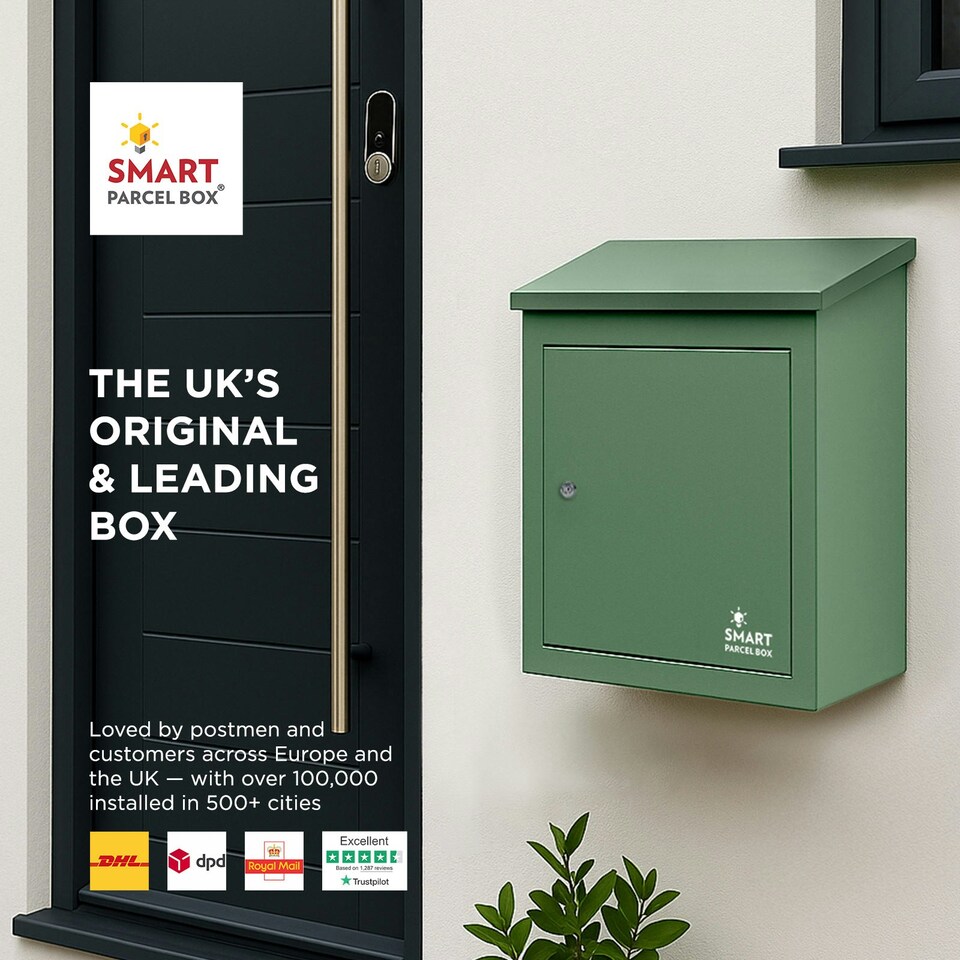 image 1 of SMART PARCEL BOX® Medium Front Access Green
