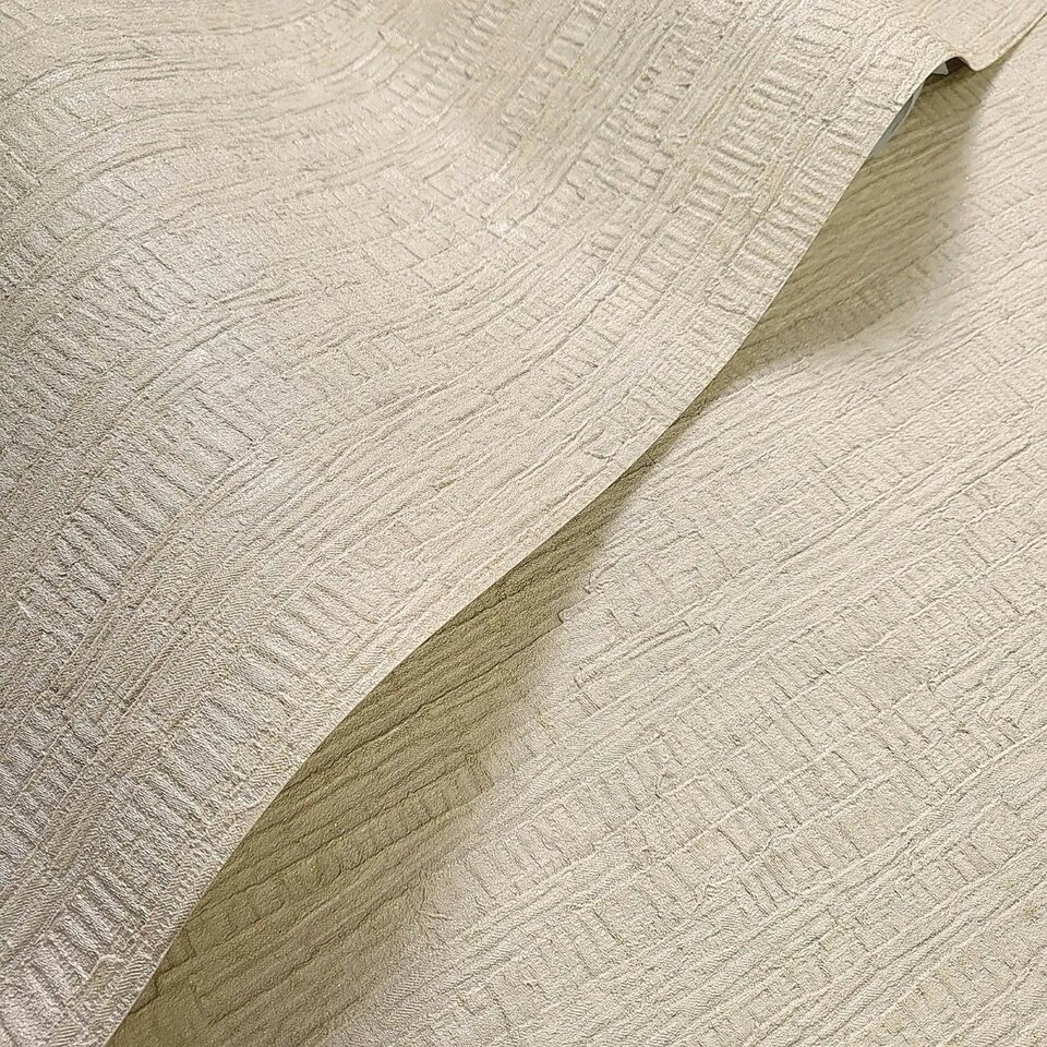 image 1 of Holden Décor Ornella Bark Heavyweight Vinyl Textured Wallpaper - Cream - 10m x 52cm Cream