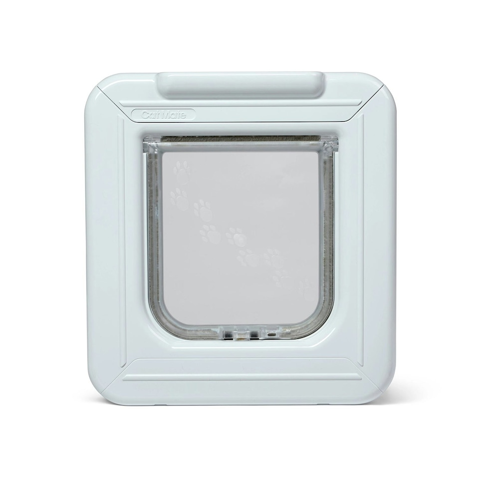 image 1 of Cat Mate Elite I.D. Disc Cat Flap with Timer Control – White (305W)