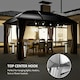 image 5 of Outsunny 3 x 4m Hardtop Gazebo Aluminium Garden Pavilion Brown