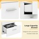 image 9 of COSTWAY Wooden Nightstand w/3 Drawers Space-saving End Table White