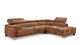 image 1 of Faux Leather Brown Suede Right Hand Facing Corner Sofa LIVORNO