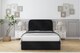 image 1 of Sloomy Belvoir Black Naples Bed Frame With Mattress With 45" Upholstered Headboard 3' Single