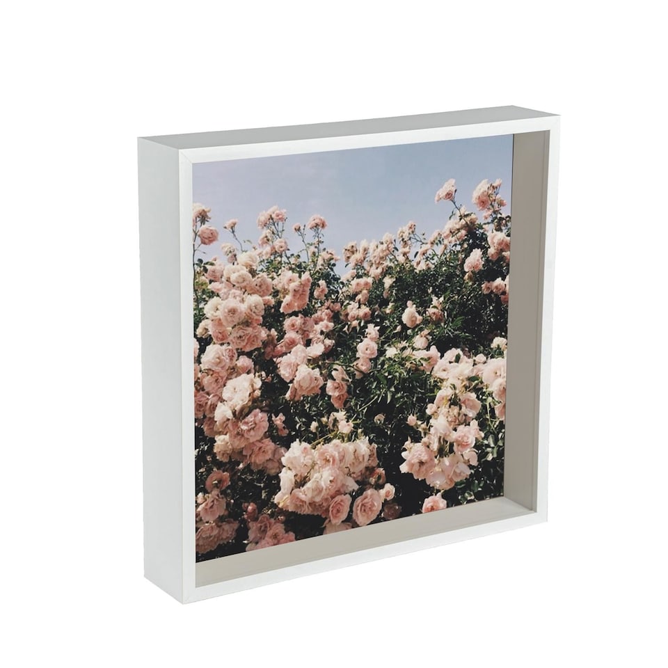 image 1 of Nicola Spring 3D Deep Box Photo Frame - 12 x 12" - White