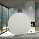 image 4 of First Choice Lighting Set of 2 Betchley White Ribbed Glass Globe with Black Pendant Fittings Black | White
