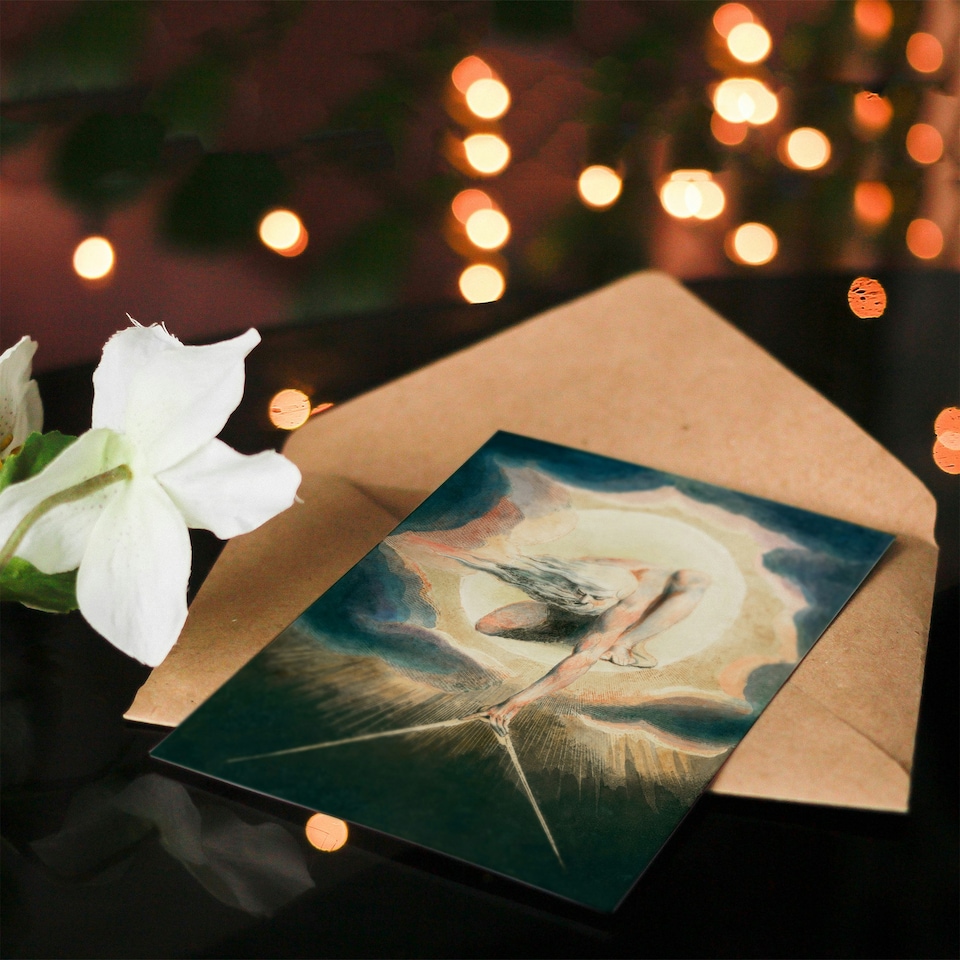 image 1 of William Blake Art Card Ancient of Days Setting Compass to Earth