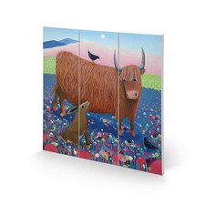 AILSA BLACK (HEARTY HARE) SQUARE WOOD - WOOD PANEL
