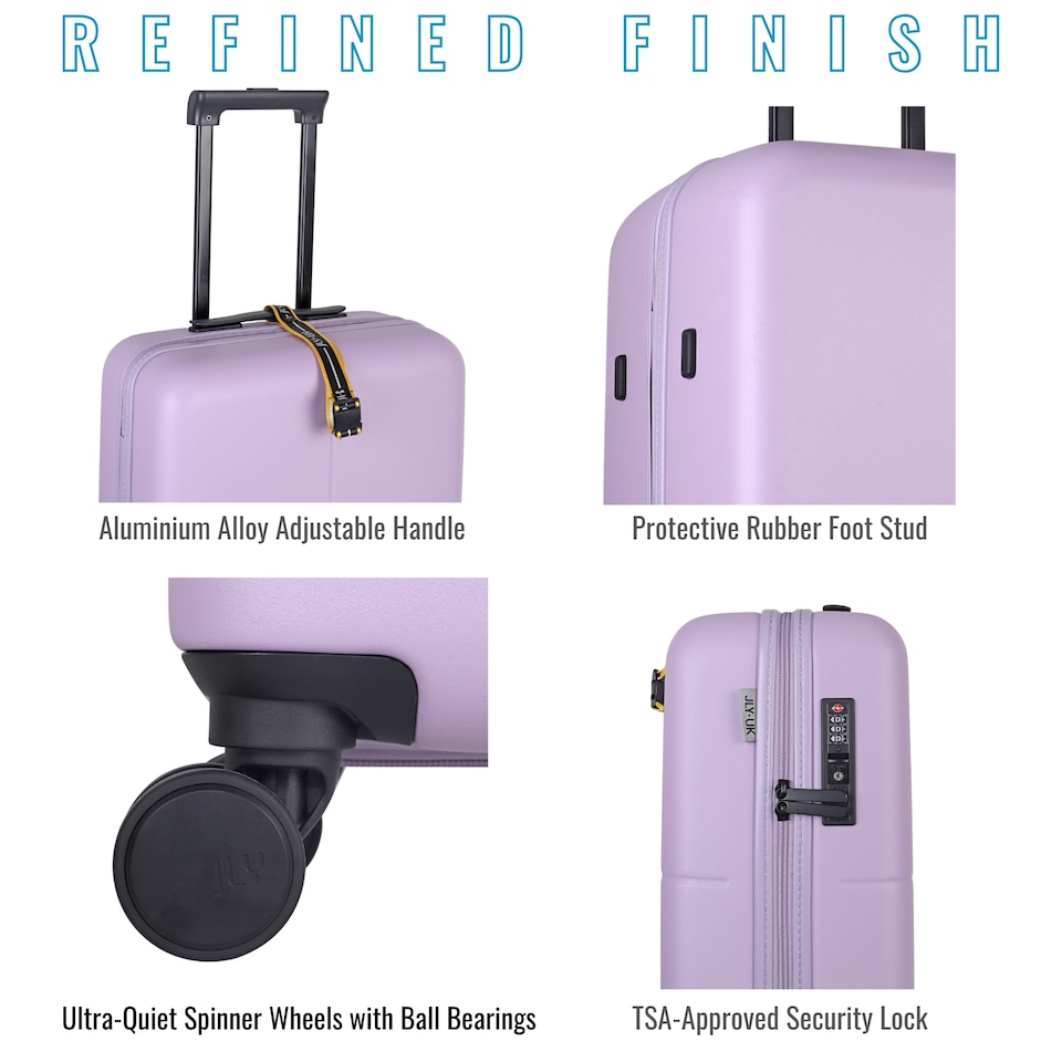image 1 of 4 Pieces Premium Suitcase Set | Vanity + Cabin + Expandable Check-In