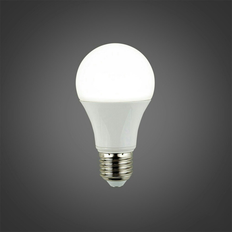 image 1 of ValueLights 2 Pack E27 White Plastic GLS LED 6W Cool White 6500K 500lm Light Bulb