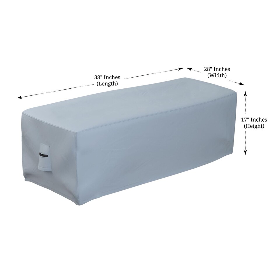 image 1 of Covers&All Rectangular Fire Pit Cover, Rectangle shape, 38 in L x 28 in W x 17 in H, Grey