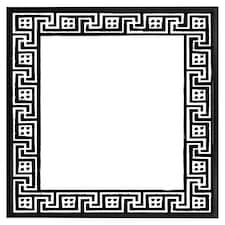Greek traditional meandor (Picture Frame) Black | XL