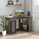 image 2 of HOMCOM L-Shaped Corner Computer Desk with 2 Shelves Worktop Grey
