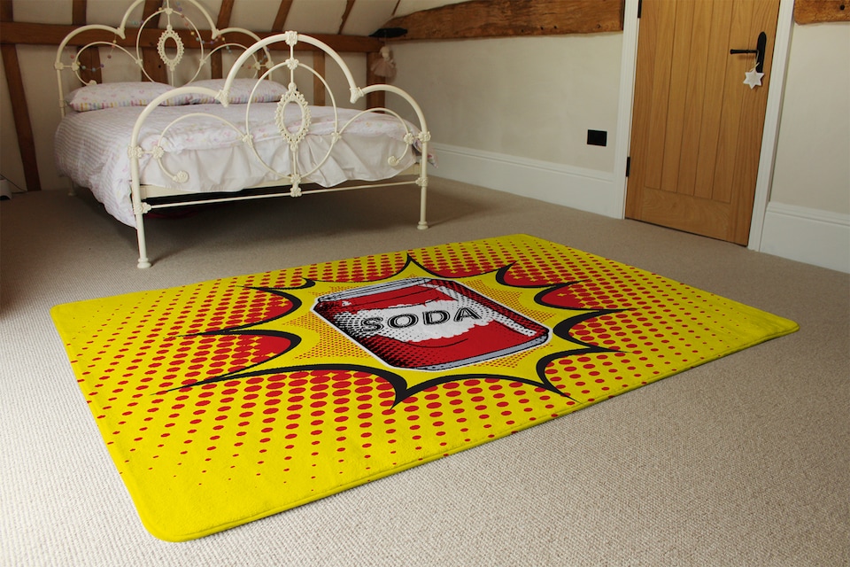 image 1 of Retro Style Designer Rug | Multi
