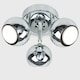 image 2 of ValueLights Retro Eyeball Polished Silver Spotlight and GU10 Spotlight LED 5W Warm White 3000K Bulb