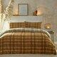 image 1 of Portfolio Home Tartan Checked Brushed Cotton Flannel Duvet Cover Set Orange | Double