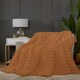 image 2 of Rabbit Faux Fur Blanket/Throw | Orange | Burnt Orange | One Size | 1