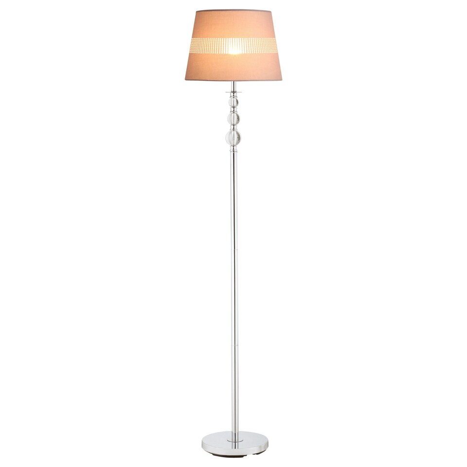 Standing Lamp with Hollow Out Fabric Shade for Bedroom Tesco