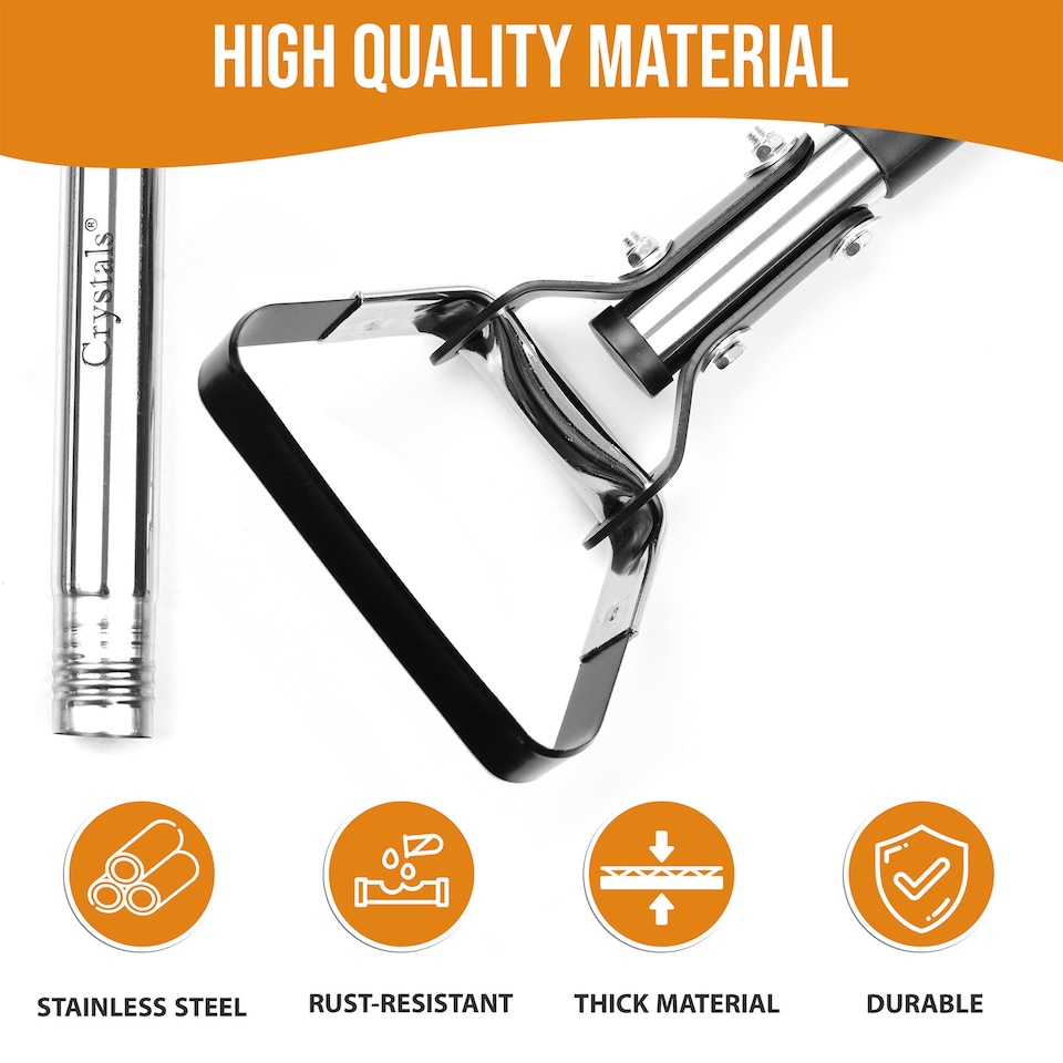 image 1 of 2 in 1 Garden Long Handle Thatch Rake/Oscillating Stirrup Hoe Weeder Lawn Rake