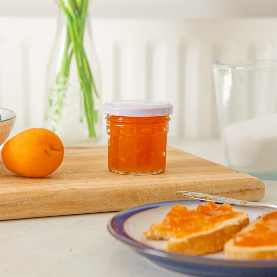 image 1 of Argon Tableware Glass Jam Jars with Lids - 110ml - Pack of 6