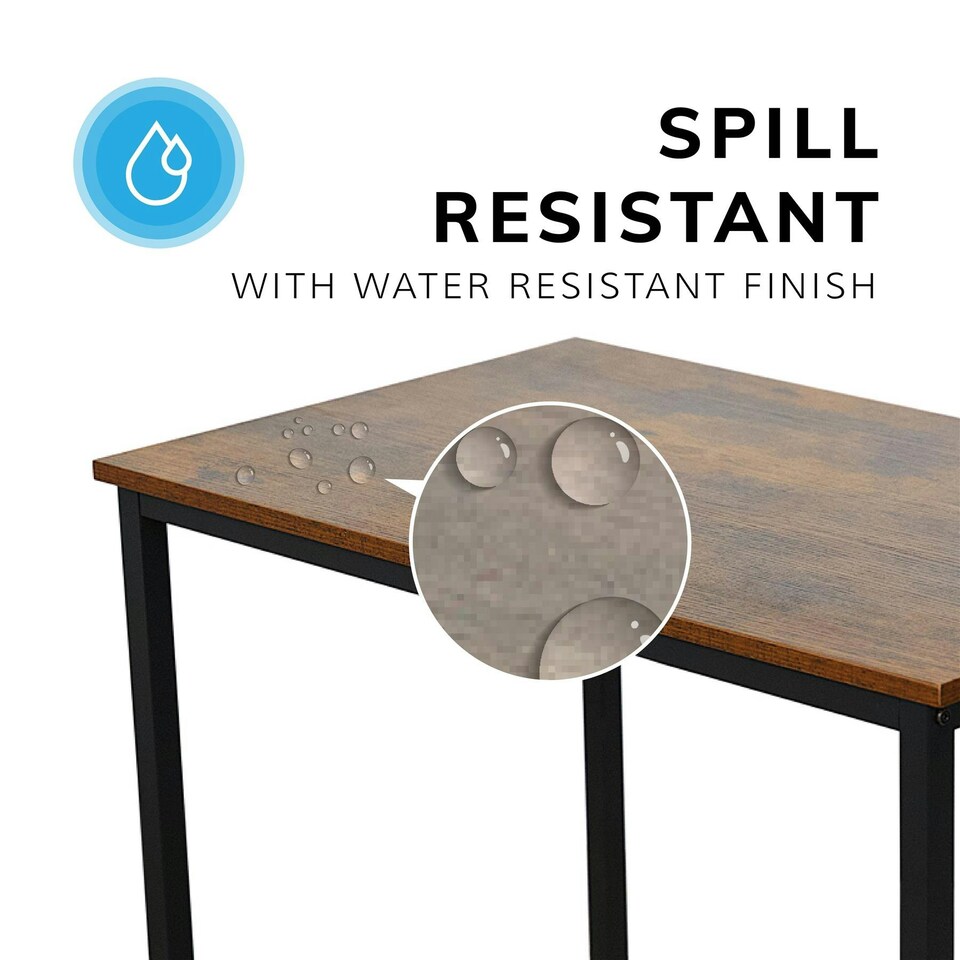 image 1 of Desk Computer PC Laptop Home Office Work desk, Study Writing Brown Rustic Style 80cm Brown
