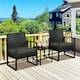 image 2 of Yaheetech 3-Piece Patio Set Rattan Chairs & Table Black/Grey
