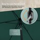 image 6 of VonHaus Steel Parasol Dark Green 2.7m & Base Set (12kg) Green | Black