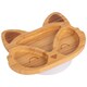 image 1 of Tiny Dining Children's Bamboo Suction Fox Plate - White | White | White