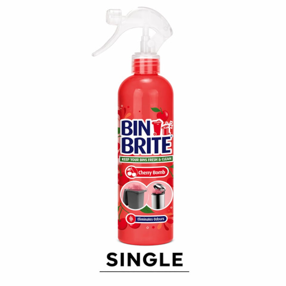 image 1 of Bin Brite Deodoriser Cherry Bomb 400ml | Red | 1 - Red | 400ml | 1