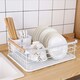 image 2 of Living and Home Dish Drainer Rack with Removable Drainboard - White | White