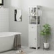 image 9 of HOMCOM Slim Bathroom Storage Cabinet with Open Shelves and Drawer, White